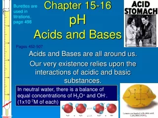 Chapter 15-16 pH Acids and Bases