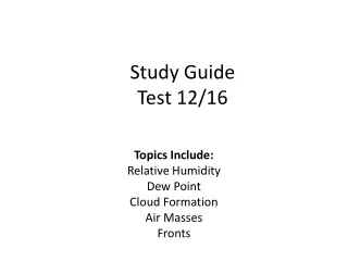 Study Guide Test 12/16