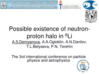 The 3rd international conference on particle physics and astrophysics