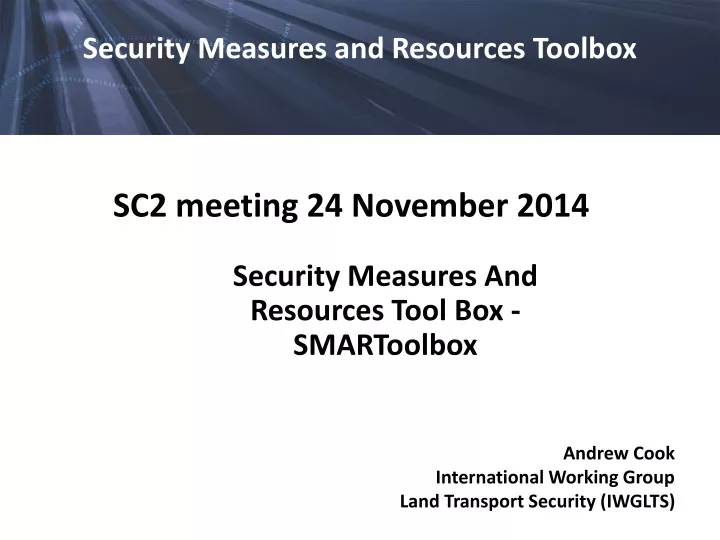 security measures and resources tool box
