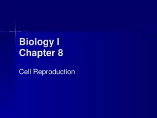 Biology I Chapter 8