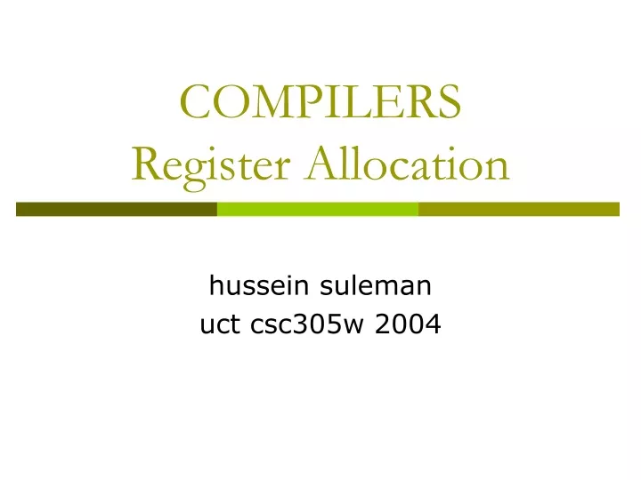 compilers register allocation