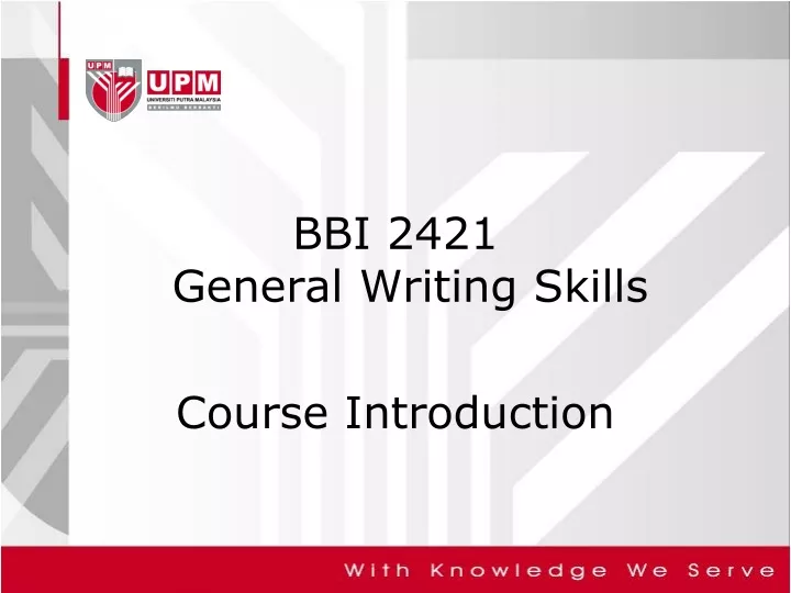 bbi 2421 general writing skills course