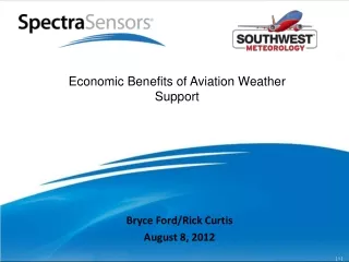 Economic Benefits of Aviation Weather Support