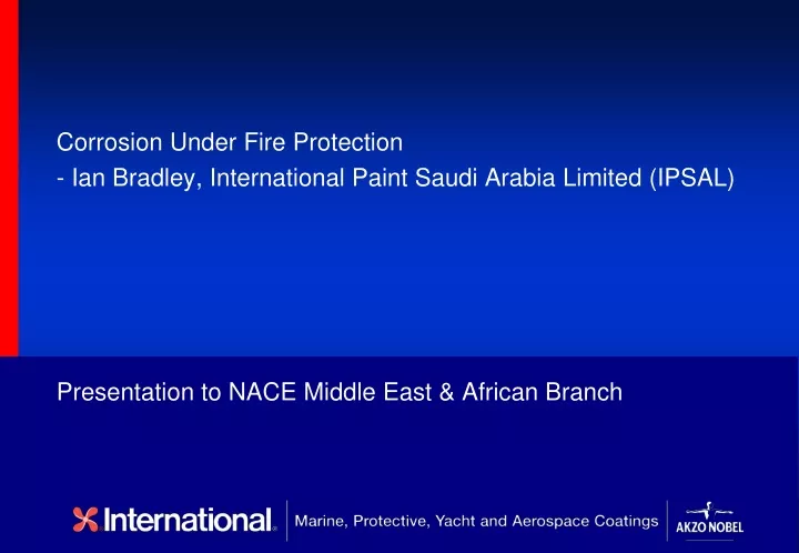 corrosion under fire protection ian bradley international paint saudi arabia limited ipsal