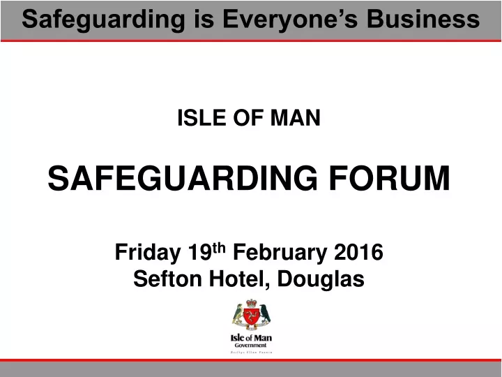 safeguarding is everyone s business