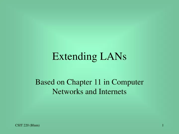 extending lans