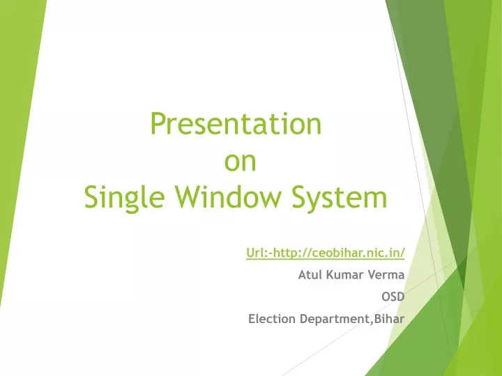presentation on single window system