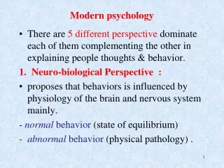 Modern psychology