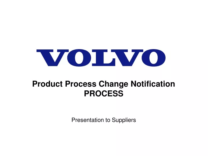 product process change notification process