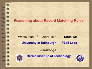 Reasoning about Record Matching Rules
