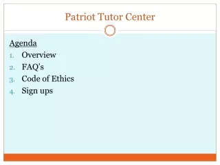 Patriot Tutor Center