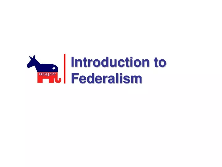 introduction to federalism