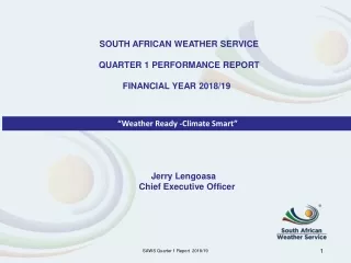 “Weather Ready -Climate Smart”
