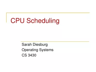 CPU Scheduling