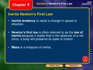 Inertia Newton's First Law