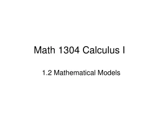 Math 1304 Calculus I