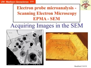 Acquiring Images in the SEM