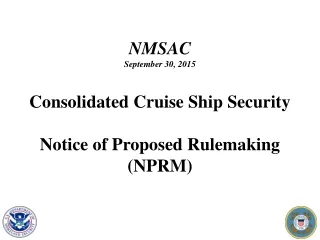 NMSAC September 30, 2015 Consolidated Cruise Ship Security  Notice of Proposed Rulemaking (NPRM)