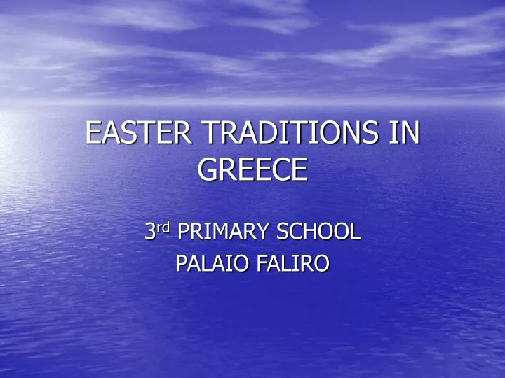 easter traditions in greece