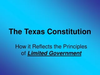 The Texas Constitution