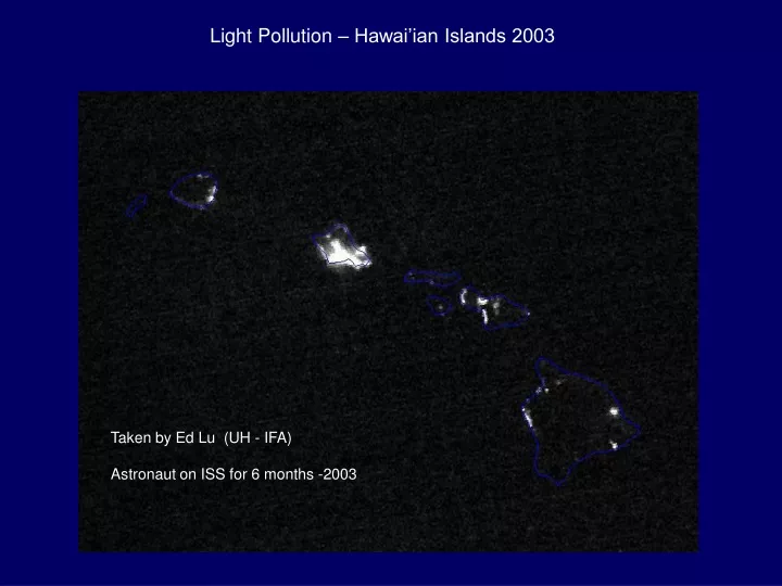 light pollution hawai ian islands 2003