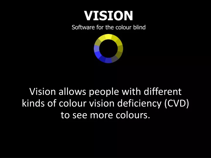 vision software for the colour blind