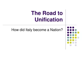 The Road to Unification