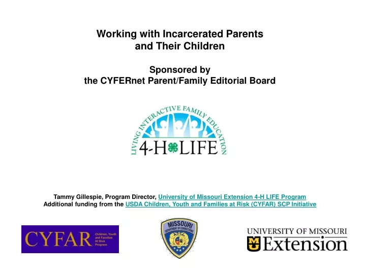 working with incarcerated parents and their