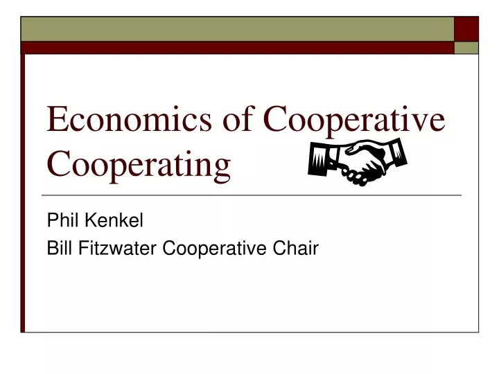 economics of cooperative cooperating