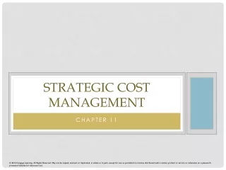 Strategic cost management