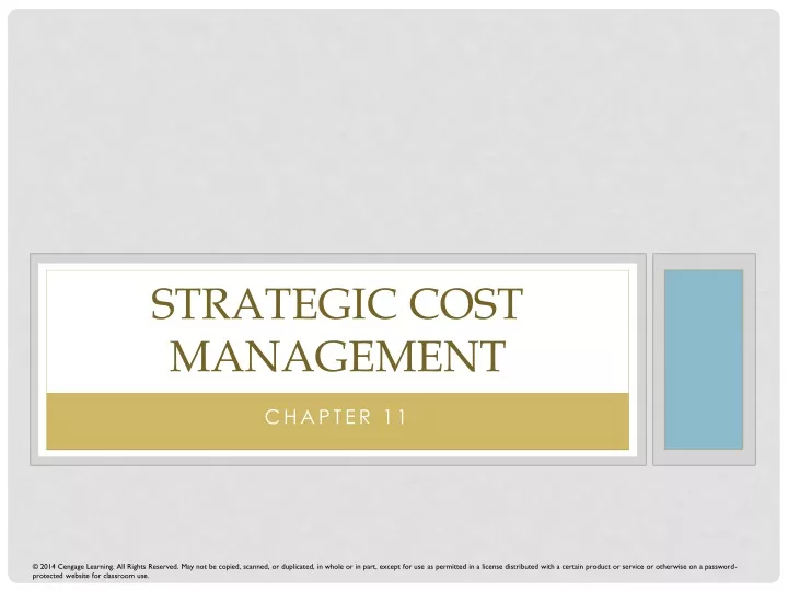 strategic cost management