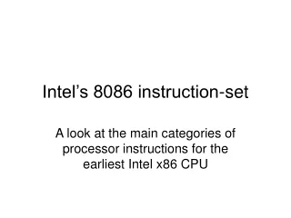 Intel’s 8086 instruction-set