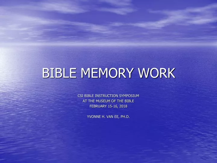 bible memory work