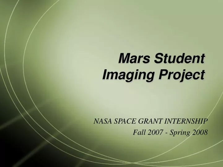 mars student imaging project