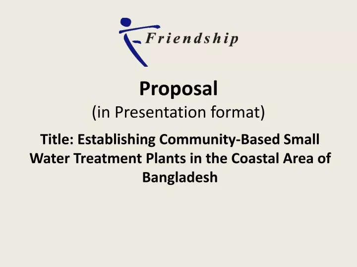 proposal in presentation format