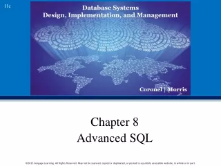 Chapter 8 Advanced SQL
