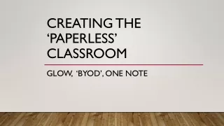 Creating the ‘paperless’ classroom