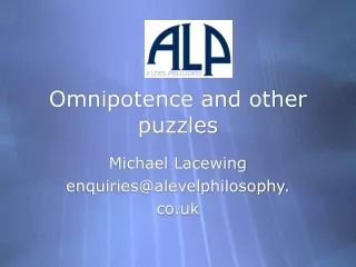 Omnipotence and other puzzles