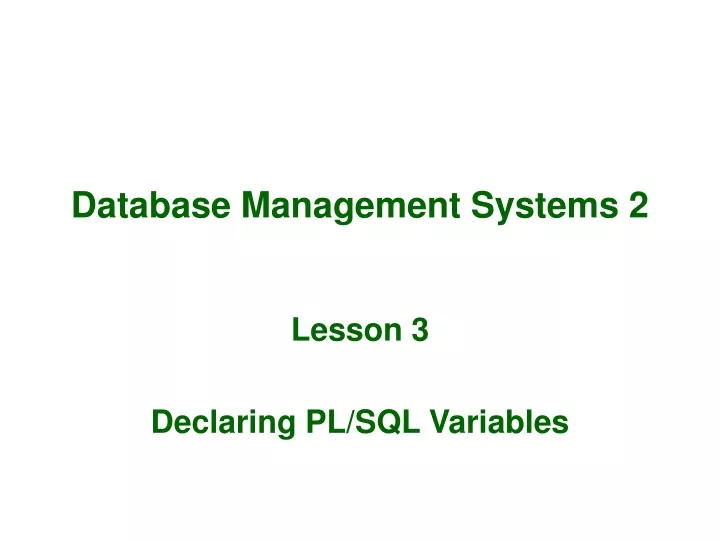 database management systems 2