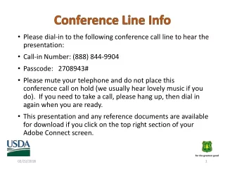 Conference Line Info