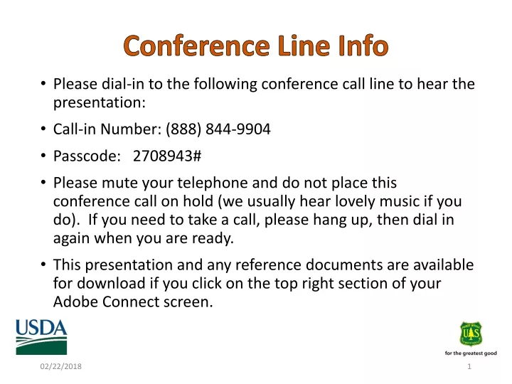 conference line info