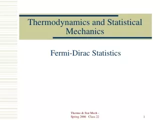 Thermodynamics and Statistical Mechanics