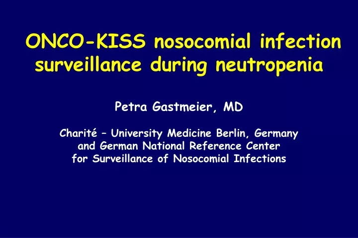 onco kiss nosocomial infection surveillance