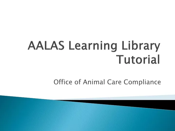 aalas learning library tutorial