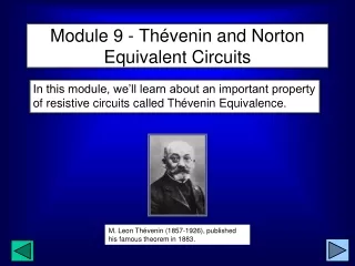 Module 9 - Th é venin and Norton Equivalent Circuits