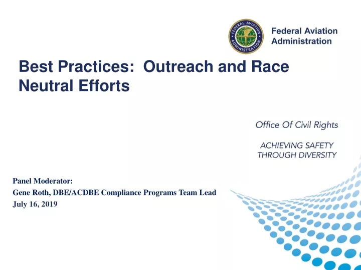 best practices outreach and race neutral efforts