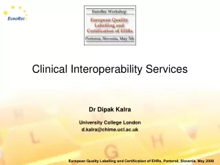 Clinical Interoperability Services