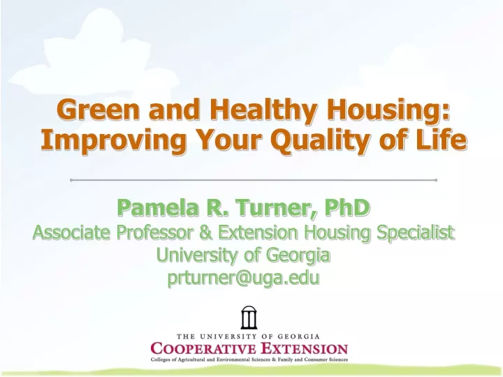 green and healthy housing improving your quality of life