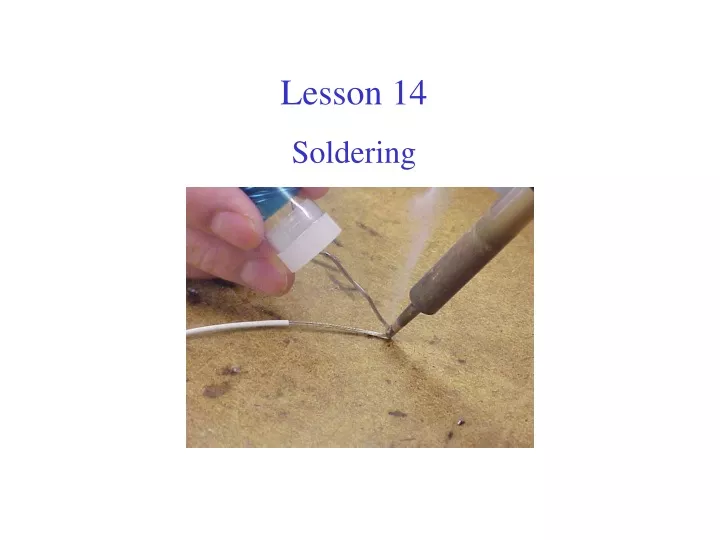 lesson 14 soldering